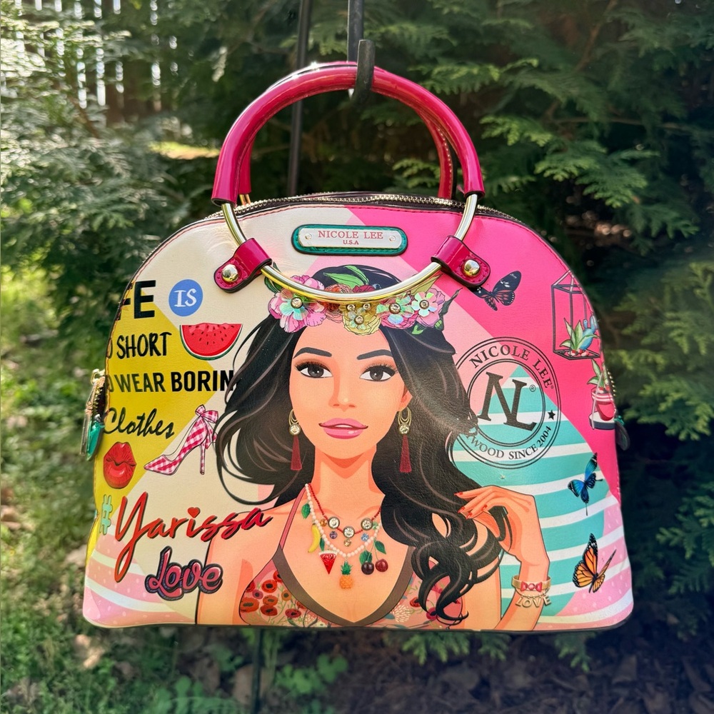 HTF Nicole Lee USA "Yarissa" Fashion Dome Bag